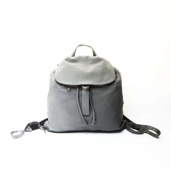 BOTTEGA VENETA Gray Leather Intrecciato Backpack main image 5